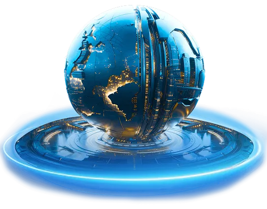 Globe representing global reach
